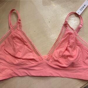 Soma Coral Geo Lace Trim Bralette